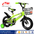 Alibaba venda quente bmx crianças bicicleta 3 anos idade / 12 polegada menino bicicleta com cesta / bonito verde bebê bicicleta bicicle 4 roda